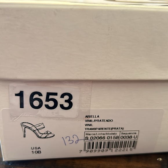 Schutz Ariella Clear Strappy Metallic Stiletto Heeled Sandals NEW Size 10 - Picture 11 of 11